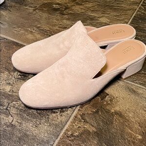 Lewit Tan Suede Mules Made in Italy size 37.5